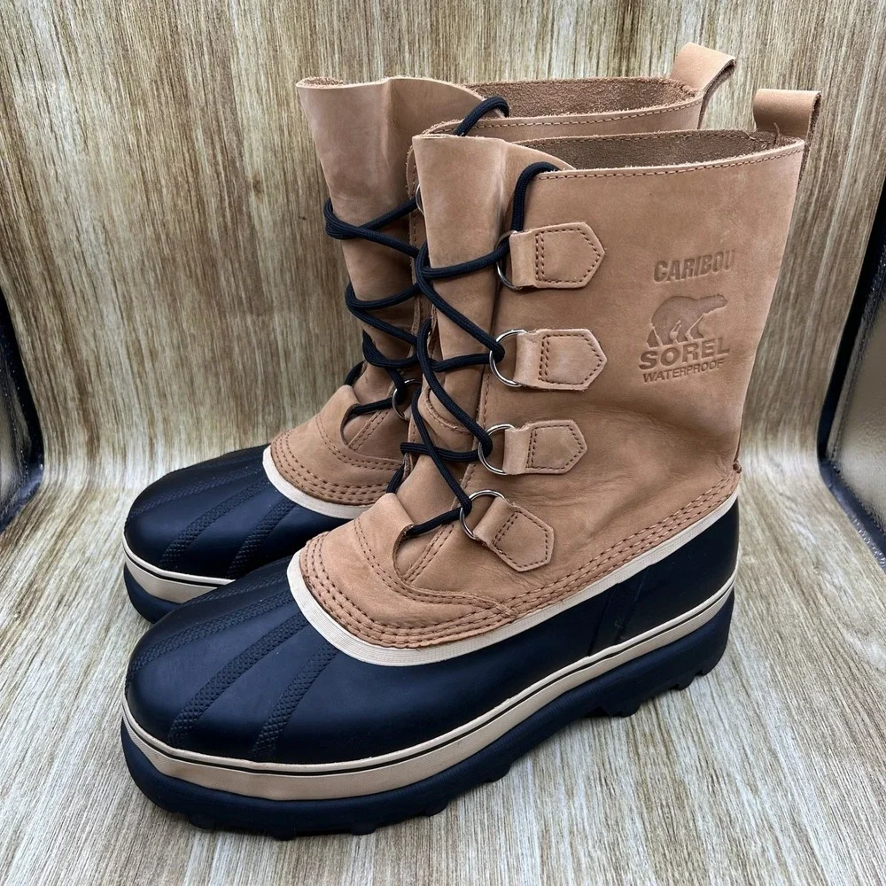 Sorel Caribou Snow Boots Men's Size 12 Brown Waterproof Insulated NM1000-281